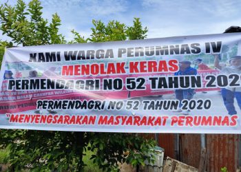Warga Perumnas IV Tolak Permendagri Nomor 52 Tahun 2020