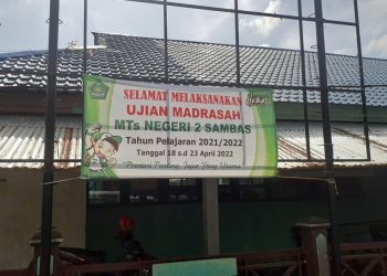 MTs Negeri 2 Sambas Gelar Ujian Madrasah Berbasis Digital