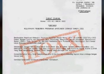 Awas Penipuan, Surat Edaran Wali Kota Pontianak yang Ini Dipastikan Palsu