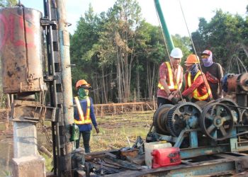 Penancapan Tiang Pertama Pembangunan Gedung Perpustakaan Kapuas Hulu