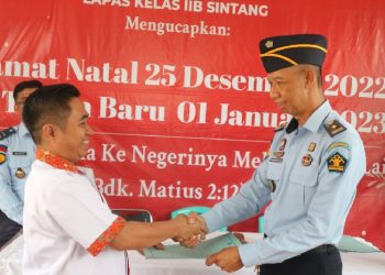 67 WBP Lapas Sintang Dapat Remisi Natal 2022, Terbanyak Kasus Perlindungan Anak