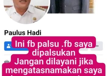 Akun Facebook Palsu Catut Nama Bupati Sanggau Paolus Hadi
