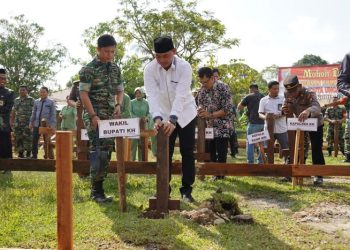Kodim Putussibau Bangun Rumah Singgah Babinsa