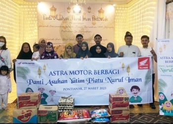 Berkah Ramadan, Astra Motor Kalbar Berbagi Sembako ke Panti Asuhan Nurul Iman Pontianak