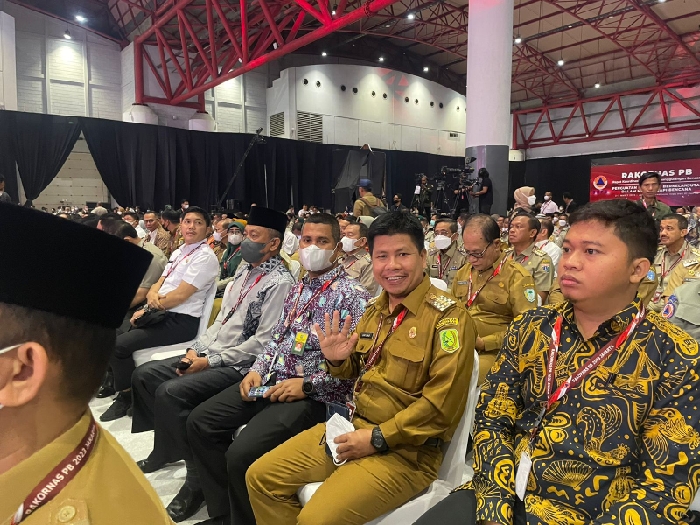 Hadiri Rakornas Penanggulangan Bencana Bupati Satono Arahan Presiden