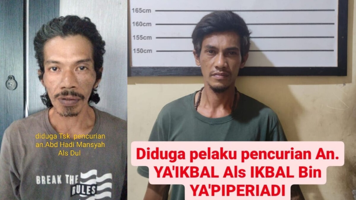 Dua pelaku pencurian Ruko kosong di Jalan Pak Kasih, Kota Pontianak. Foto: HYD/Jurnalis.co.id
