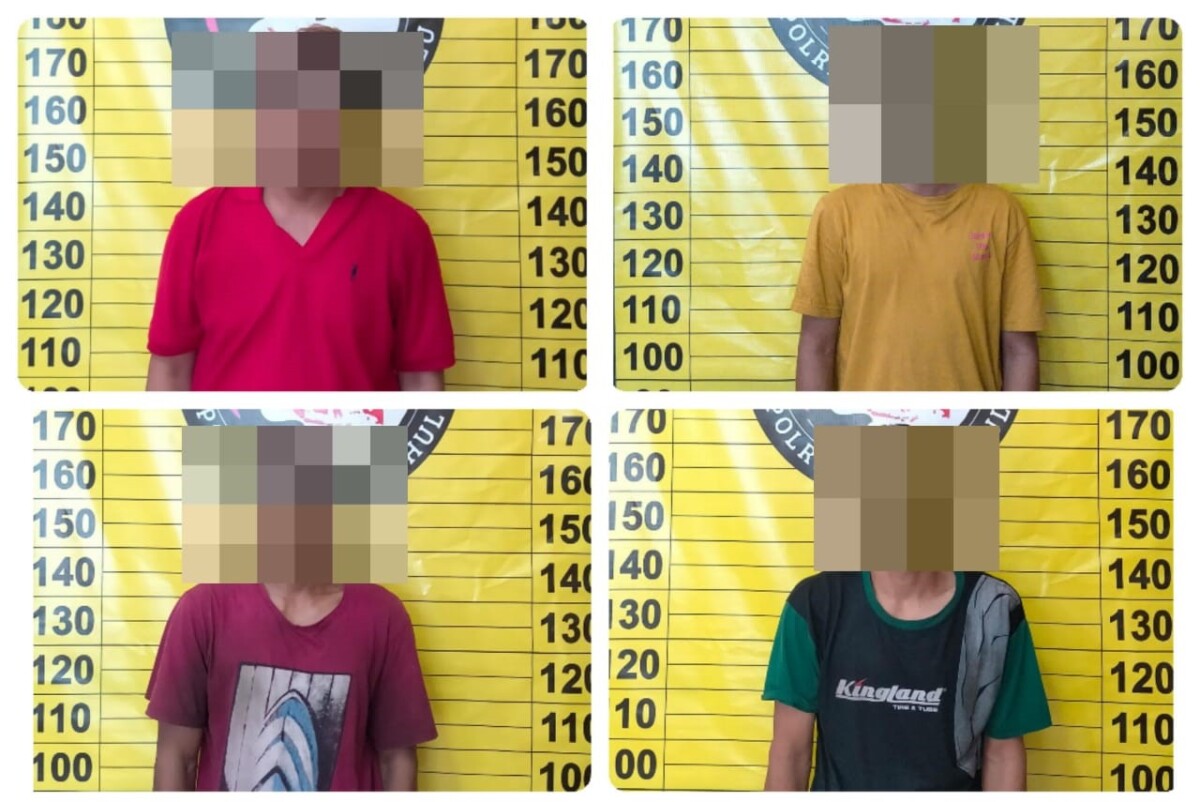 Empat pelaku pengedar Narkoba di Putussibau sudah diamakan di Polres Kapuas Hulu. Foto: Satresnarkoba