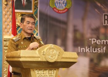 Pj Wali Kota Pontianak memberi pandangan saat Musrenbang Pontianak Kota, Selasa (6/2/2024). Foto: Prokopim Pemkot Pontianak