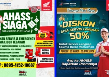 Rayakan Idul Fitri, Astra Motor Kalbar Gelar AHASS SIAGA dan Promo Servis THR