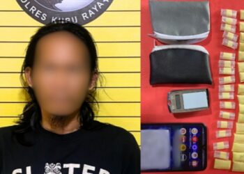 Polisi Kubu Raya Ringkus Penjual 48 Paket Sabu Siap Edar