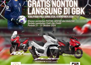 Beli Motor Honda di Kalbar Bisa Gratis Nonton Langsung Timnas Indonesia di Jakarta