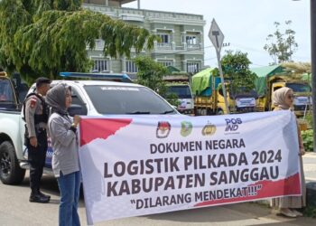 Logistik Pilkada Serentak 2024 mulai didistribusikan ke 13 kecamatan pada Jumat (22/11/2024).