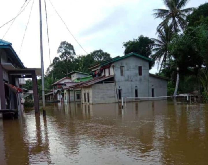 Banjir yang melanda Sekadau termasuk sebagian daerah di Kecamatan Sekadau Hulu