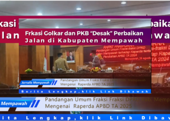 Frkasi Golkar dan PKB Desak Perbaikan Jalan di Kabupaten Mempawah