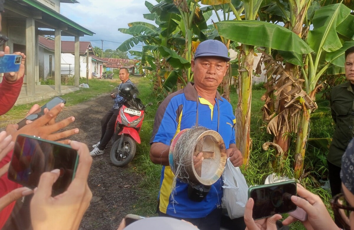 Tim Langit Biru berhasil mengamankan tali kawat yang digunakan pemain layang-layang untuk menyauk layangan putus, Kamis (14/11/2024) sore. Foto: Deska Irnan Syafara/Jurnalis.co.id