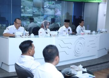 Caption Foto :Pertemuan High Level Meeting Forkopimda terkait pengendalian inflasi.