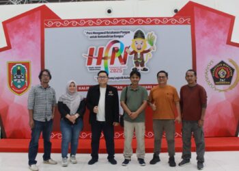 Ketua PWI Kalbar bersama rombongan hadir di Kalsel untuk mengikuti acara HPN 2025. Foto : Deny Wahyu Hendrata.