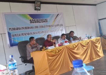 Perusahan PT. Darma Inti Bersama (DIB) saat melakukan sosialisasi bersama masyarakat kecamatan pulau Maya. Foto (Bakri/Jurnalis.co.id)