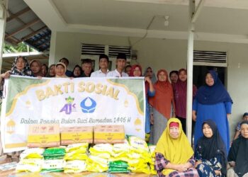 Bersama Hiswana Migas, AJK dan PWI Salurkan Bantuan 2 Ton Beras ke Masyarakat