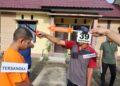 Rekonstruksi kasus perkelahian maut antara dua pemuda yang terjadi di Desa Sungai Rengas, Kecamatan Sungai Kakap, Kabupaten Kubu Raya.