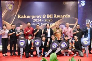 Wakil Bupati Sukiryanto saat menghadiri Rapat Kerja Provinsi (Rakerprov) IMI Kalimantan Barat di Hotel Alimoer, Kubu Raya, Minggu (13/4/2025).