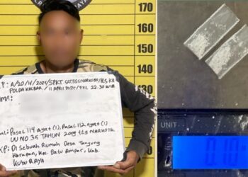 Polisi Ringkus Pengedar Sabu di Batu Ampar, Satu Pelaku Kabur Lompat ke Sungai