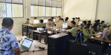Para siswa saat mengikuti pelatihan Thematic Academy tentang Basic Cyber Security.