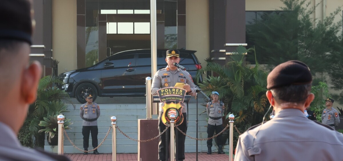 Apel satuan tugas yang dipimpin langsung oleh Kapolres Kubu Raya, AKBP Kadek Ary Mahardika, usai mengikuti rapat koordinasi virtual dengan Mabes Polri.