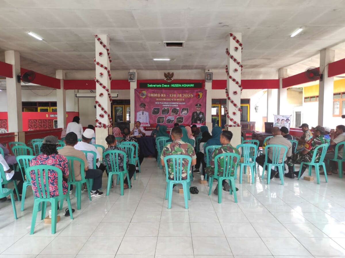 Sosialisasi Forum Anak Desa dalam rangka persiapan Desa Layak Anak pada TMMD ke-124 Kodim 0824/Jember. Foto: Sigit Priyono/Jurnalis.co.id