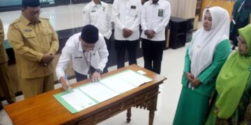 Wakil Bupati Kubu Raya Sukiryanto di Aula Praja Utama Kantor Bupati Kubu Raya, Selasa (5/5/2025).