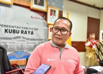 Sujiwo usai memimpin Rapat Koordinasi Penataan Jalur Pedestrian melalui TJSL di Ruang Pamong Praja I, Kantor Bupati Kubu Raya, Rabu (11/6/2025).