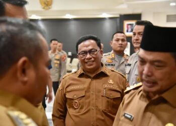 Sukiryanto usai menghadiri Rapat Koordinasi Kesiapan Panen Raya Jagung Kuartal III Tahun 2025 yang digelar di Graha Khatulistiwa Polda Kalimantan Barat, Senin (23/6/2025).