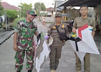 Satpol PP Pontianak Tindak Tegas Pemain Layangan Didenda Rp500 Ribu