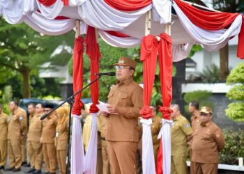 Sujiwo di Kantor Bupati Kubu Raya, Senin (30/6/2025), usai upacara peringatan Hari Berkabung Daerah Provinsi Kalimantan Barat.