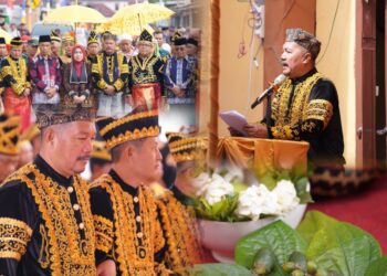 Pelaksanaan Kenduri Sko Duo Luhah Pendung yang digelar di Kecamatan Air Hangat, Kabupaten Kerinci, Sabtu (5/7/2025).