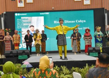 Pemilihan Duta Lingkungan Hidup Kubu Raya Kembali Digelar, Wakil Bupati Kubu Raya, Sukiryanto, hadir malam Grand Final di Aula Praja Utama Kantor Bupati Kubu Raya, Kamis (10/7/2025)