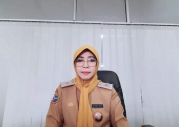 Kepala Dinas Kependudukan dan Pencatatan Sipil Kota Pontianak Erma Suryani saat memberikan keterangan terkait akta kelahiran yang diterbitkan pihaknya.