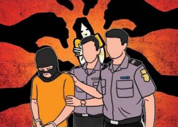 Ilustrasi penangkapan pelaku kejahatan.