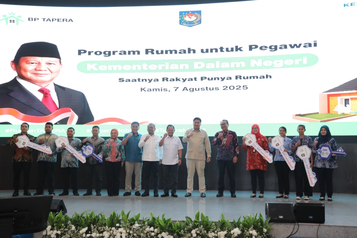 Kemendagri dan BP Tapera menandatangani Perjanjian Kerja Sama dilakukan di Gedung Sasana Bhakti Praja (SBP) Kantor Pusat Kemendagri, Jakarta, Kamis (7/8/2025)