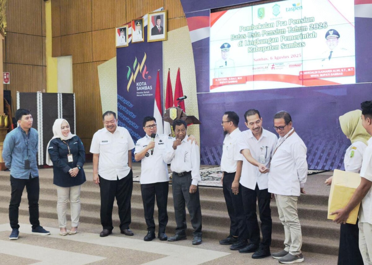 Pemerintah Kabupaten Sambas bekerja sama dengan Bank Kalbar dan PT Taspen mempersiapkan 282 Aparatur Sipil Negara (ASN) yang akan memasuki masa purna tugas pada 2026.