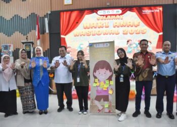 Sukiryanto, menghadiri peringatan Hari Anak Nasional (HAN) 2025 di Aula Praja Utama Kantor Bupati Kubu Raya, Rabu (13/8/2025) pagi.