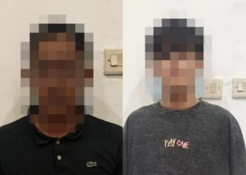 Dua Pelaku narkotika yang berhasil diamankan Polres Ketapang.
