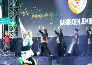 Seremoni pembukaan MTQ Jawa Timur ke-XXXI di stadion Jember Sport Garden (foto: istimewa)