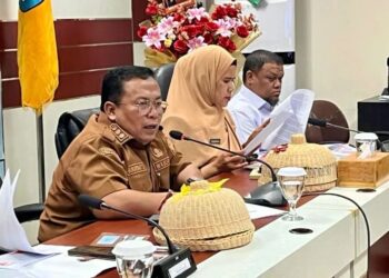 Sukiryanto dalam rapat koordinasi penyaluran migas yang digelar di Kantor Bupati Kubu Raya, Senin (22/9/2025).