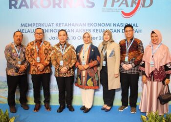 Bupati Mempawah, Erlina, menghadiri Rakornas TPAKD Tahun 2025 yang digelar di Balai Kartini, Jakarta. (Foto Prokopim)