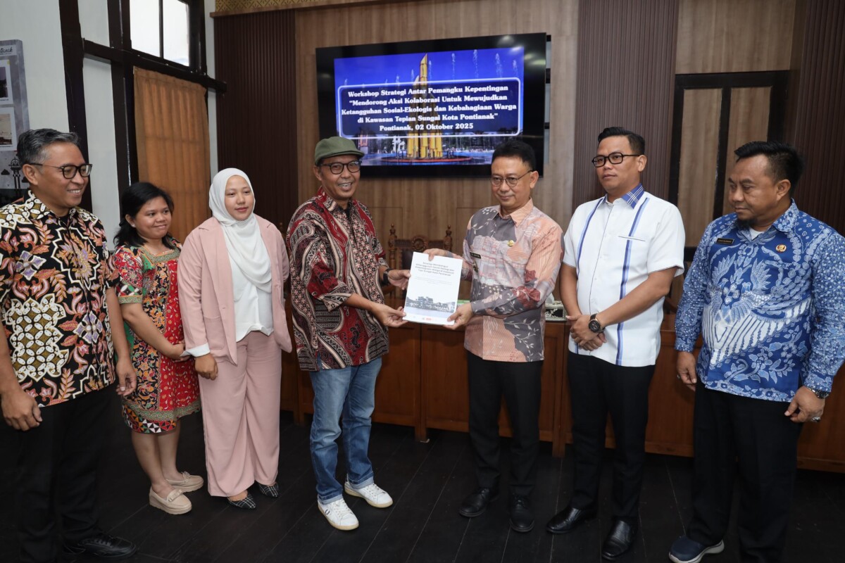 Warkshop Mendorong Aksi Kolaborasi untuk mewujudkan Ketangguhan Sosial-ekologis dan Kebahagiaan Warga di kawasan Tepian Sungai Kapuas.