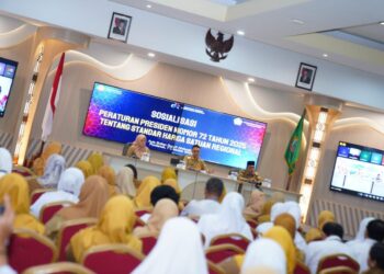 Wali Kota Pontianak Edi Rusdi Kamtono saat membuka Sosialisasi Perpres Nomor 72 Tahun 2025 tentang Standar Harga Satuan Regional (SHSR).