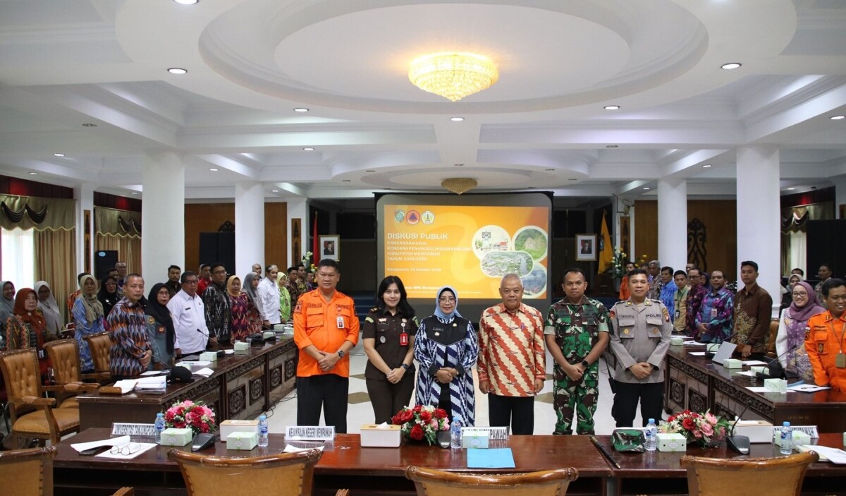 Diskusi Publik Rancangan Awal Rencana Penanggulangan Bencana (RPB) Kabupaten Mempawah Tahun 2025–2029. (Foto Prokopim)