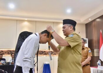 Yusran saat membuka kegiatan di Hotel Dangau Selaras, Kecamatan Sungai Raya.