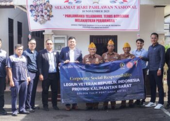 Golden Tulip Pontianak saat melakukan kegiatan Corporate Social Responsibility (CSR) bersama para veteran di Yayasan LVRI (Legiun Veteran Republik Indonesia) Kalimantan Barat.(10/11/2025).